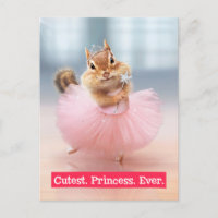 Cute Chipmunk Ballerina in tutu at Dance Studio