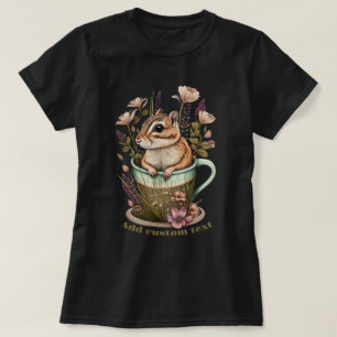 Cute Chipmunk in a cup wildflower, Chipmunk Lovers T-Shirt
