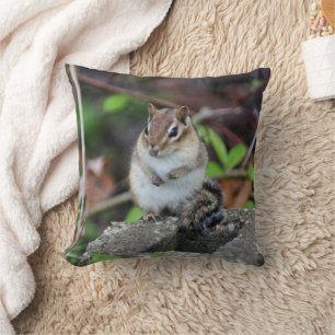 Cute Chipmunk Nature Wildlife Cushion