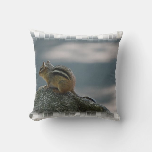Cute Chipmunk  Pillow (Front)