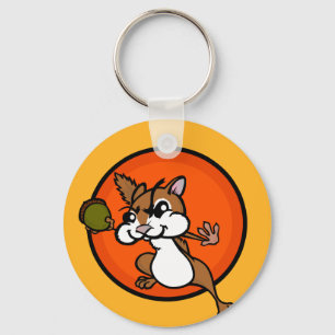 CUTE CHIPMUNK ROUND KEY CHAIN