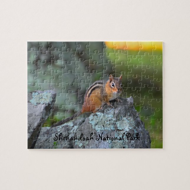 Cute Chipmunk, Shenandoah National Park Jigsaw Puzzle (Horizontal)