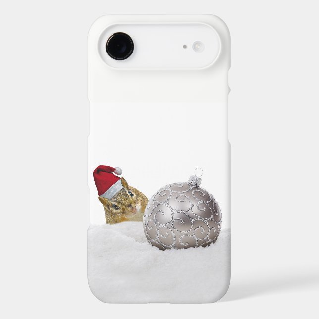 Cute Chipmunk Silver and Snow Christmas Holiday (Back)