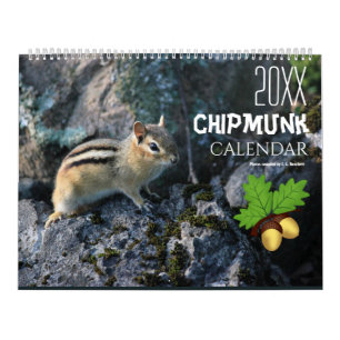 Cute Chipmunk Wildlife Animal Calendar