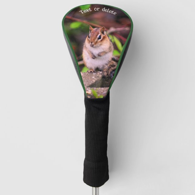 Cute Chipmunk Wildlife Animal Personalised Golf Head Cover (Front)