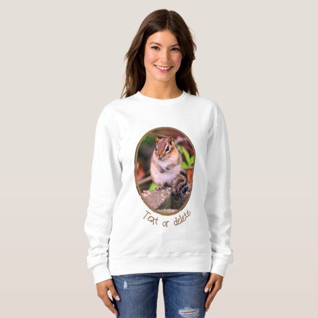 Cute Chipmunk Wildlife Personalised  Sweatshirt (Front Full)