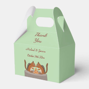 Cute Chipmunks Fall Wedding Custom Favour Box