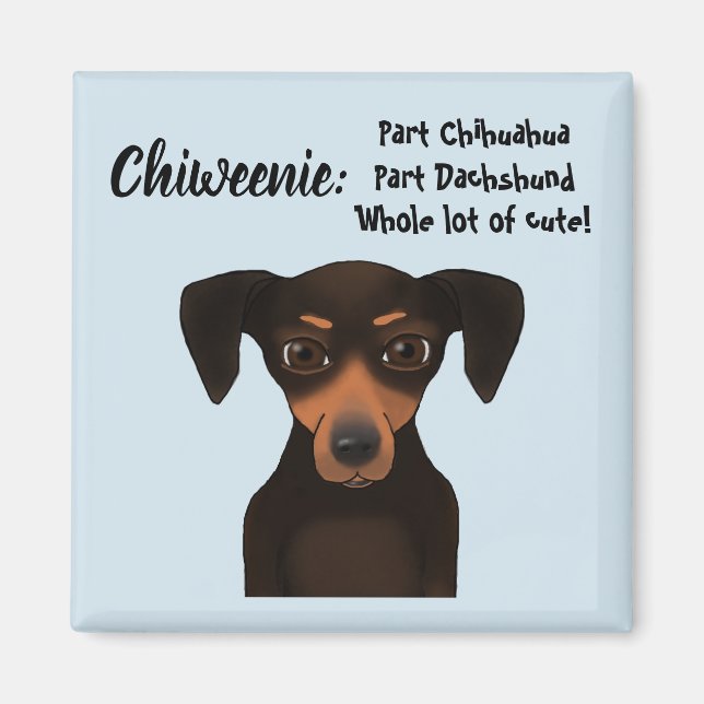 Cute Chiweenie Appreciation Chihuahua Dachshund Magnet (Front)