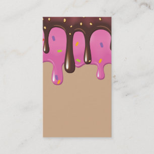 cute chocolate and ice cream business card templat