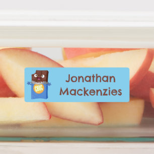 Cute chocolate bar cartoon character personalized