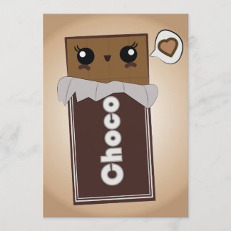 Cute Chocolate Bar Invitations