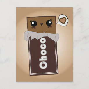 Cute Chocolate Bar Postcard