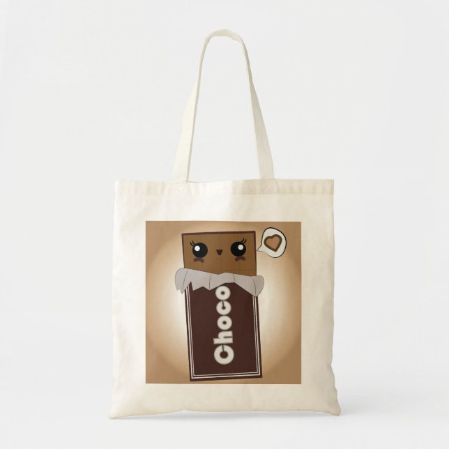 Cute Chocolate Bar Tote Bag (Front)