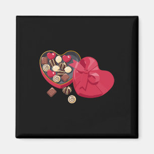 Cute Chocolate Candy Heart Love Valentine Day Wome Magnet
