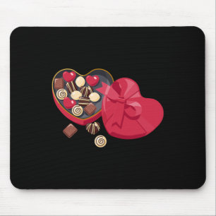 Cute Chocolate Candy Heart Love Valentine Day Wome Mouse Mat