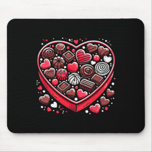 Cute Chocolate Candy Heart Love Valentine Day Wome Mouse Mat
