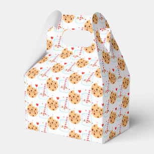 Cute Chocolate Chip Cookie And Glass Of Milk Favour Box