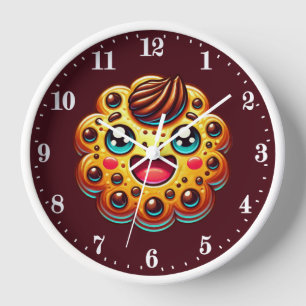 Cute chocolate chip cookie  clock