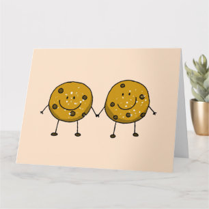 cute chocolate chip cookie friends card