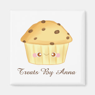 Cute Chocolate Chip Muffin Magnet