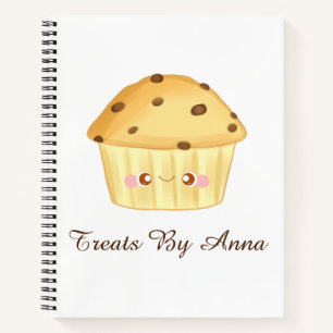 Cute Chocolate Chip Muffin Notebook