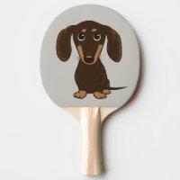 Cute Chocolate Dachshund | Cartoon Wiener Dog