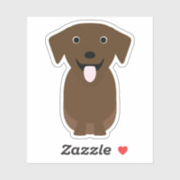 Cute Chocolate Lab, Labrador Retriever Dog Vinyl