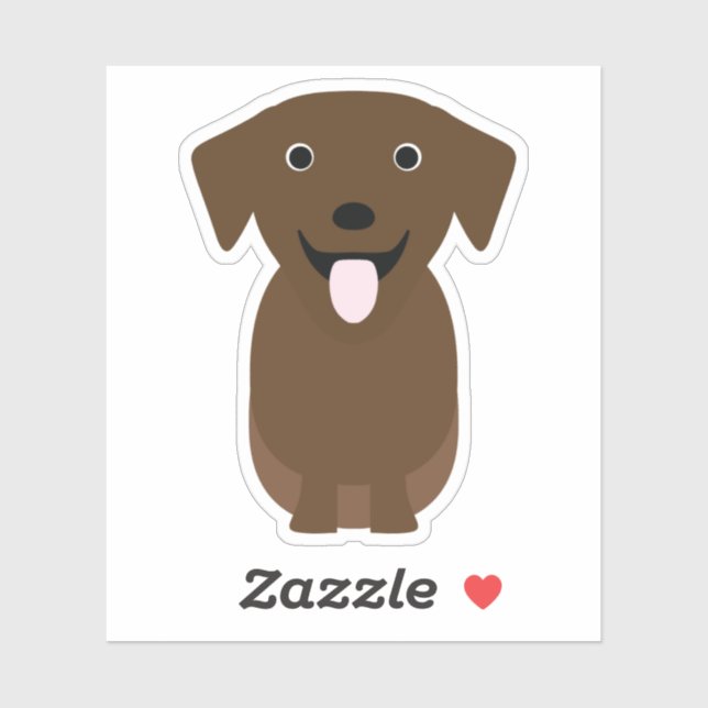 Cute Chocolate Lab, Labrador Retriever Dog Vinyl (Sheet)