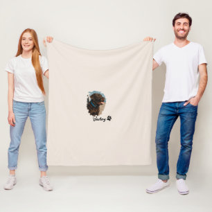 Cute Chocolate Labrador Dog – Bailey Pet Gift Fleece Blanket