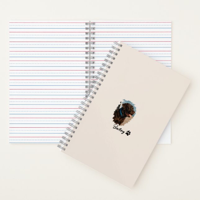Cute Chocolate Labrador Dog – Bailey | Pet Gift Notebook (Inside)