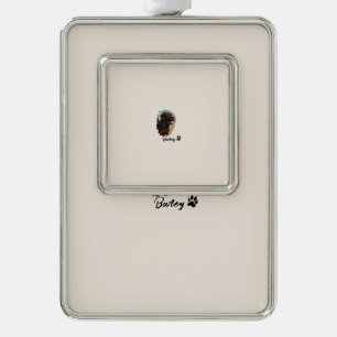 Cute Chocolate Labrador Dog – Bailey   Pet Gift Silver Plated Framed Ornament