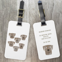 Cute Chocolate Labrador Retriever Dog Art Custom
