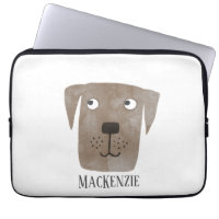 Cute Chocolate Labrador Retriever Dog Custom Name
