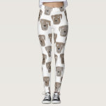 Cute Chocolate Labrador Retriever Dog Pattern Leggings<br><div class="desc">Whimsical watercolor Chocolate Labrador Retriever dogs. Perfect for Dog Moms,  Dog Dads,  animal lovers and veterinarians.</div>