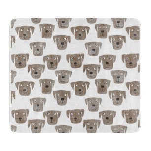 Cute Chocolate Labrador Retriever Dog Watercolor Cutting Board
