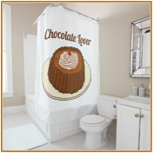 Cute Chocolate Lover Shower Curtain