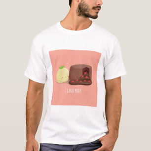 Cute Chocolate Molten Cake I Lava You Pun T-Shirt