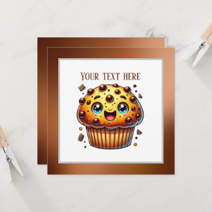 Cute chocolate muffin party invitation