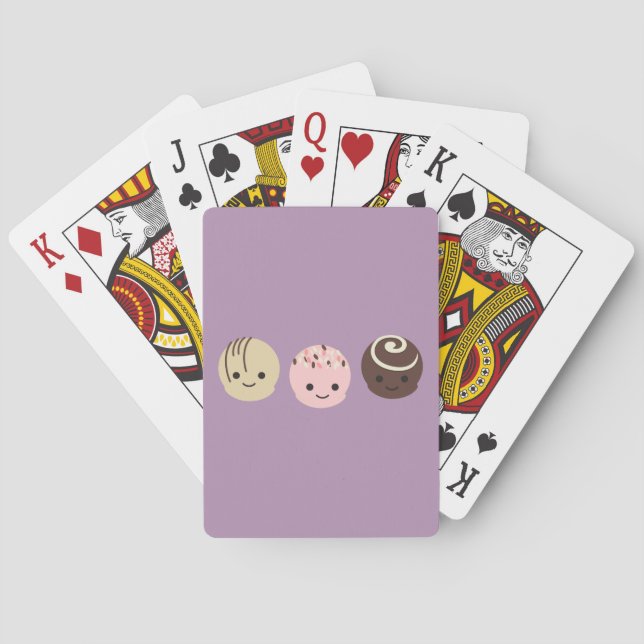 Cute Chocolate Truffles Playing Cards (Back)