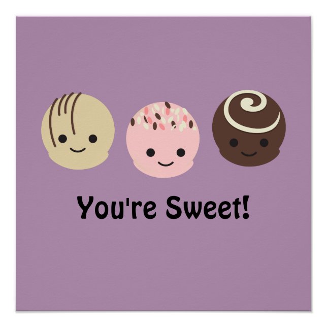 Cute Chocolate Truffles Poster (Front)