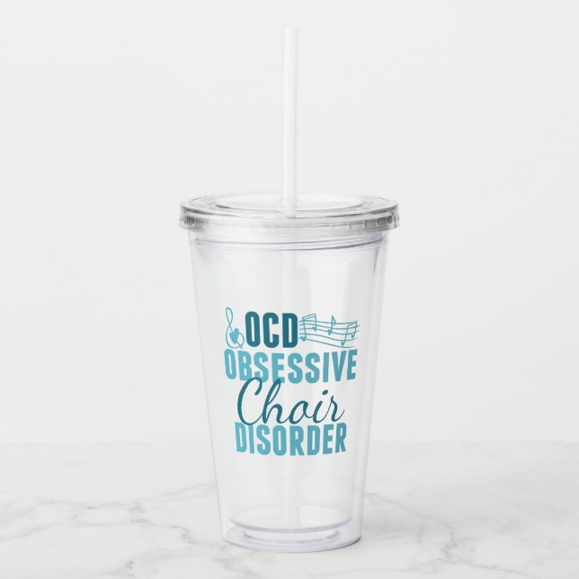 Cute Choir Obsessed Acrylic Tumbler (Front)