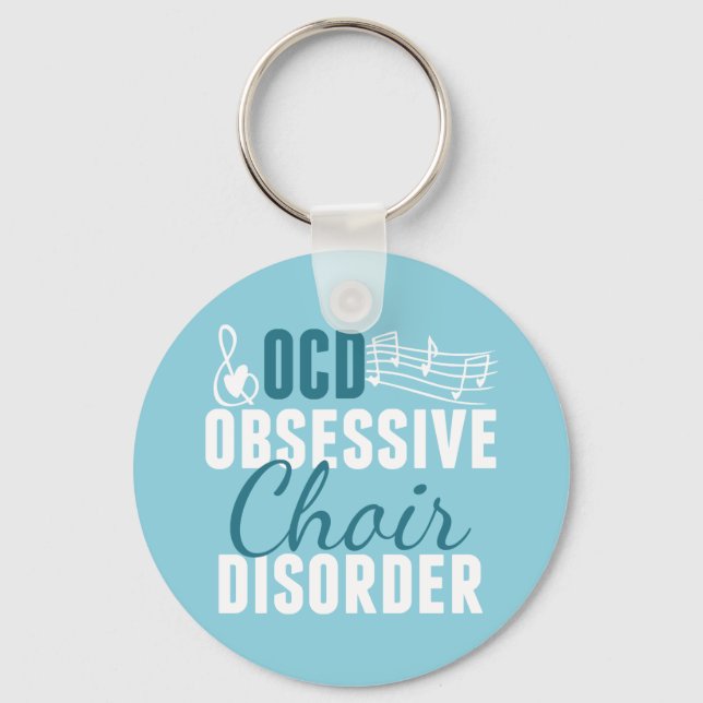 Cute Choir Obsessed Key Ring (Front)