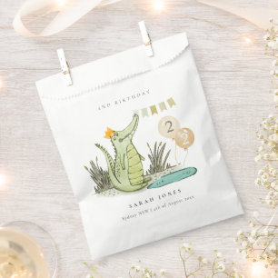Cute Chomp Alligator in Swamp Any Age Birthday  Favour Bags