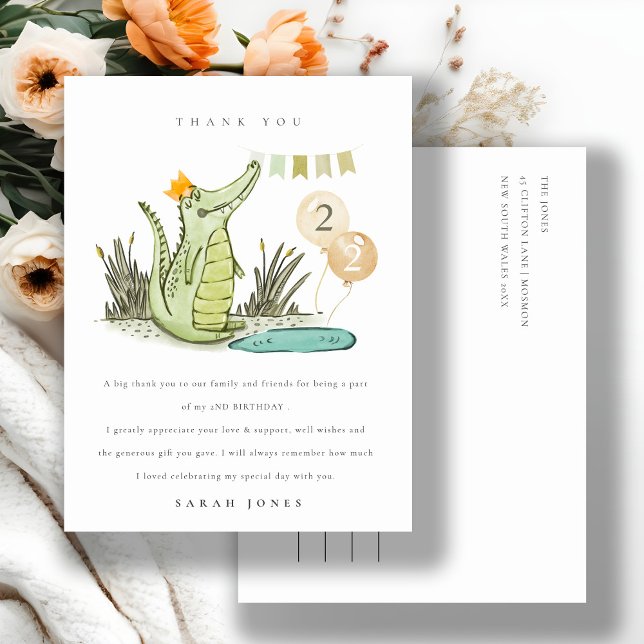 Cute Chomp Alligator in Swamp Any Age Birthday  Postcard (Creator Uploaded)