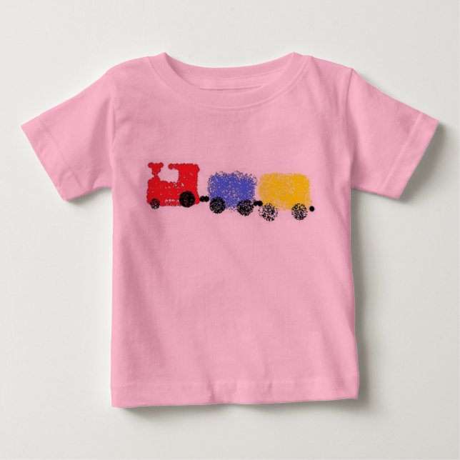 Cute Choo-Choo Train Baby T-Shirt (Front)