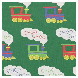 Cute Choo Choo Trains Kids Room Decor Fabric