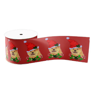 Cute Chow Chow Christmas Grosgrain Ribbon