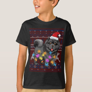 Cute Chow Chow Christmas Lights Ugly Sweater Chow