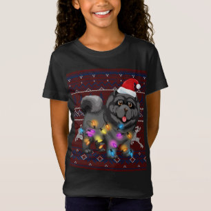 Cute Chow Chow Christmas Lights Ugly Sweater Chow