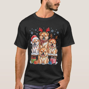 Cute Chow Chow Christmas Pupes Dog Lovers Funny Ho T-Shirt